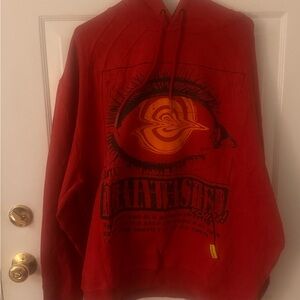 CIVILIZED XL bold red BRAINWASHED YOUTH hoodie NEW